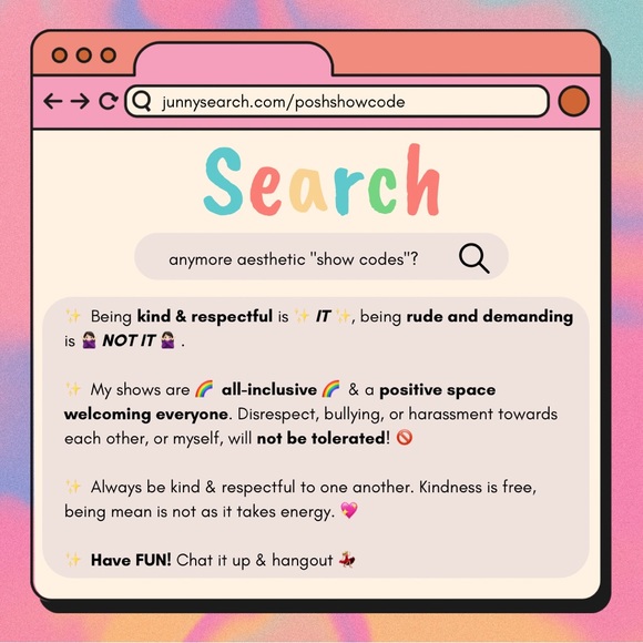 🚨💓JUNNY’S LIVE SHOW POSH SHOW CODE! 💗🚨 - Picture 3 of 5